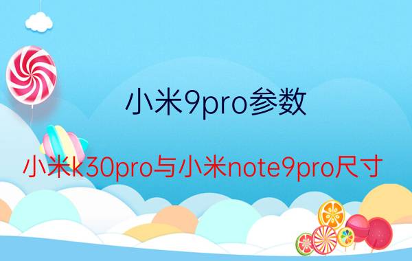 小米9pro参数 小米k30pro与小米note9pro尺寸？